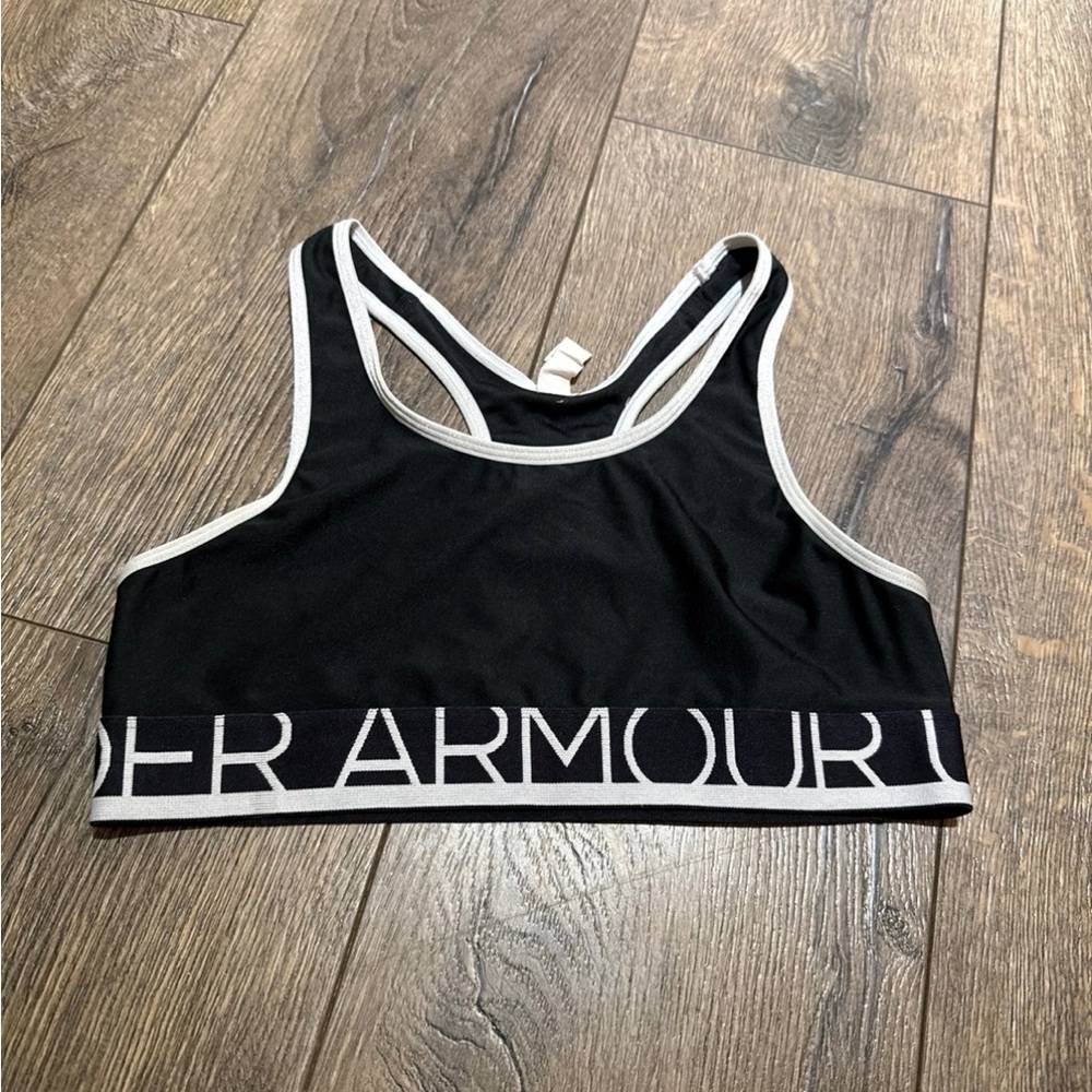 Under Armour Black and White Sports Bra